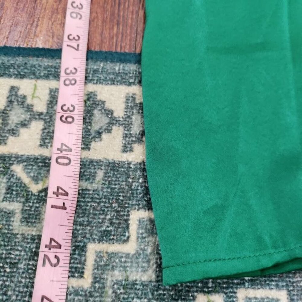 Blue Buttercup Green WideLeg Jumpsuit Whimsy Luxury Lightweight Flowy L Elegant - Picture 10 of 11